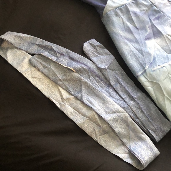 Beautiful patchwork, print denim wrap dress - Picture 6 of 12